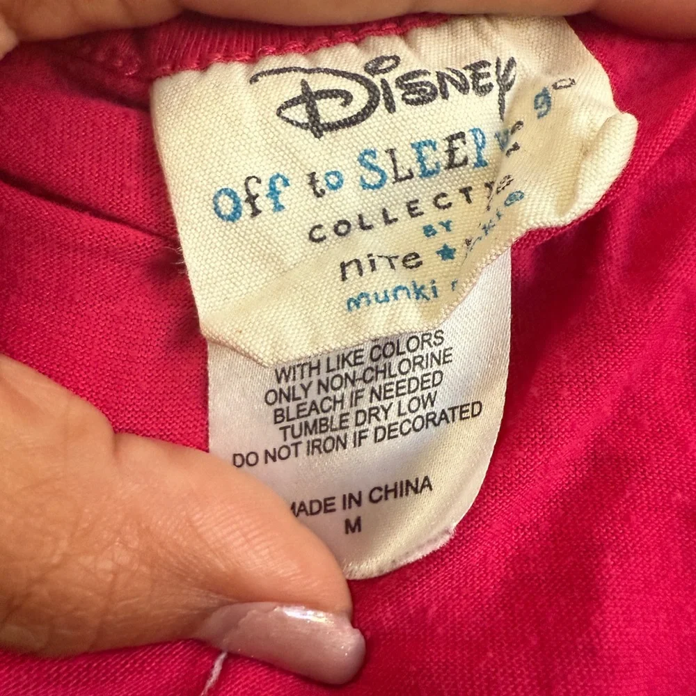 Disney Off To Sleep We Go Rock The Dots Minnie Mouse Nite Nite Munki Shirt Med - Picture 3 of 3